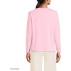 Lands’ End Women’s Relaxed American-Grown Supima Cotton Long Sleeve Crew Neck T-Shirt(Light Rose Pink)