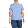 Lands’ End Women’s Relaxed American-Grown Supima Cotton V-Neck T-Shirt(Clear Blue Sky)