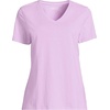 Lands’ End Women’s Relaxed American-Grown Supima Cotton V-Neck T-Shirt(Lilac Breeze)