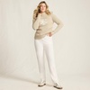 Lands’ End Women’s Sport Knit High Rise Corduroy Pants(Ivory)