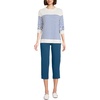 Lands’ End Women’s Starfish Mid Rise Pull-On Crop Pants(Evening Blue)