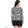 Lands’ End Women’s Sunshade UPF 50 Long Sleeve Rash Guard Swim Tee(Black Blossom Floral)