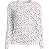 Lands’ End Women’s Sunshade UPF 50 Long Sleeve Rash Guard Swim Tee(Cherry Jam Cherries/White)