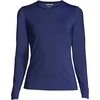 Lands’ End Women’s Sunshade UPF 50 Long Sleeve Rash Guard Swim Tee(Deep Sea Navy)