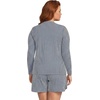 Lands’ End Women’s Sunshade UPF 50 Long Sleeve Rash Guard Swim Tee(Deep Sea Navy Mini Stripe)