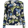 Lands’ End Women’s Sunshade UPF 50 Long Sleeve Rash Guard Swim Tee(Deep Sea/Blue Floral Tropic)