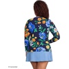 Lands’ End Women’s Sunshade UPF 50 Long Sleeve Rash Guard Swim Tee(Navy/Exploded Poppy Floral)