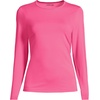 Lands’ End Women’s Sunshade UPF 50 Long Sleeve Rash Guard Swim Tee(Pink Azalea)