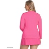 Lands’ End Women’s Sunshade UPF 50 Long Sleeve Rash Guard Swim Tee(Pink Azalea)
