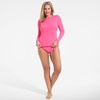 Lands’ End Women’s Sunshade UPF 50 Long Sleeve Rash Guard Swim Tee(Pink Azalea)
