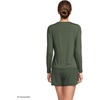 Lands’ End Women’s Sunshade UPF 50 Long Sleeve Rash Guard Swim Tee(Rich Olive Greens)