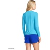 Lands’ End Women’s Sunshade UPF 50 Long Sleeve Rash Guard Swim Tee(Turquoise)