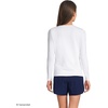 Lands’ End Women’s Sunshade UPF 50 Long Sleeve Rash Guard Swim Tee(White)