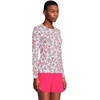 Lands’ End Women’s Sunshade UPF 50 Long Sleeve Rash Guard Swim Tee(White Multi Paisley Floral)