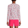 Lands’ End Women’s Sunshade UPF 50 Long Sleeve Rash Guard Swim Tee(White Multi Paisley Floral)