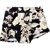 Lands’ End Women’s Tummy Control Skirt Swim Bottoms(Black/Egret Lilies)