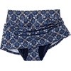 Lands’ End Women’s Tummy Control Skirt Swim Bottoms(Seashell Geo/Navy)