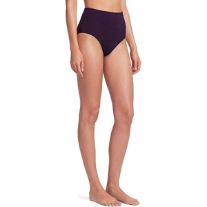 Lands’ End Women’s Chlorine Resistant Pinchless High Waisted Bikini Bottoms(Blackberry)