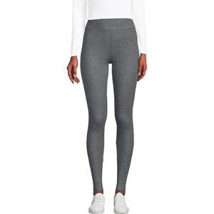 Lands’ End Women’s High Rise Serious Sweats Fleece-Lined Pocket Leggings(Charcoal Heather)