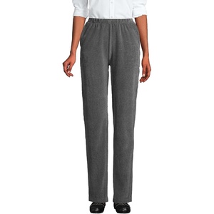 Lands’ End Women’s Sport Knit High Rise Corduroy Pants(Charcoal Heather)