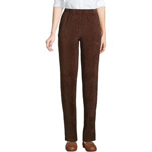 Lands’ End Women’s Sport Knit High Rise Corduroy Pants(Rich Coffee)