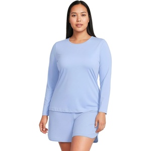 Lands’ End Women’s Sunshade UPF 50 Long Sleeve Rash Guard Swim Tee(Soft Cloud Blue)