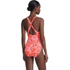 Lands’ End Women’s Chlorine Resistant Scoop Neck X-Back High Leg Soft Cup Tugless Sporty One Piece Swimsuit(Radiant Orange Floral Medley)