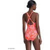 Lands’ End Women’s Chlorine Resistant Scoop Neck X-Back High Leg Soft Cup Tugless Sporty One Piece Swimsuit(Radiant Orange Floral Medley)