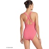 Lands’ End Women’s Chlorine Resistant Scoop Neck X-Back High Leg Soft Cup Tugless Sporty One Piece Swimsuit(Wood Lily)