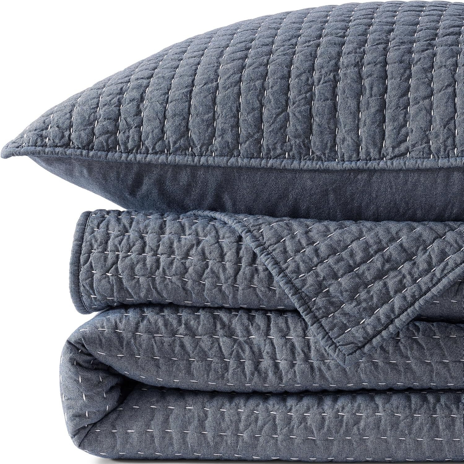 image:imageLands End Seed Stitch Quilt Dark Chambray TwinDark Chambray