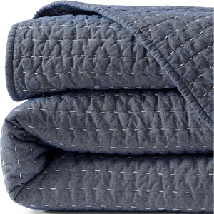 Lands’ End Seed Stitch Quilt Dark Chambray Twin(Dark Chambray)