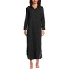 Lands’ End Women’s Eyelet Button Down Maxi Cover-up Dress(Black)
