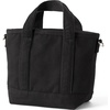 Lands’ End Solid Open Top Canvas Tote Black/black Small Regular Handle