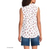 Lands’ End Women’s Sleeveless No Iron Shirt(Cherries/White)