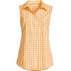 Lands’ End Women’s Sleeveless No Iron Shirt(Sweet Mango Gingham)