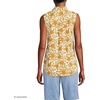 Lands’ End Women’s Sleeveless No Iron Shirt(Vintage Amber Pressed Floral)