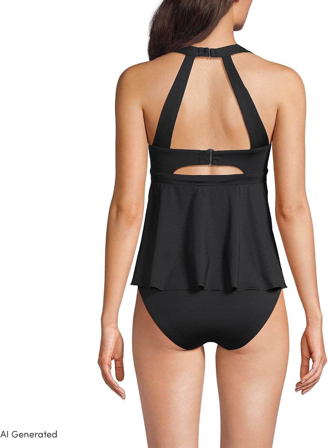 image:imageLands End Womens Sweetheart Fauxkini One PieceBlack