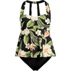 Lands’ End Women’s Sweetheart Fauxkini One Piece(Hibiscus Floral/Black)