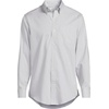 Lands’ End Men’s Traditional Fit Solid No Iron American-Grown Supima Pinpoint Buttondown Collar Dress Shirt(Fog Gray Glen Plaid)