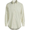 Lands’ End Men’s Traditional Fit Solid No Iron American-Grown Supima Pinpoint Buttondown Collar Dress Shirt(Sweet Butter/Blue Stripe)