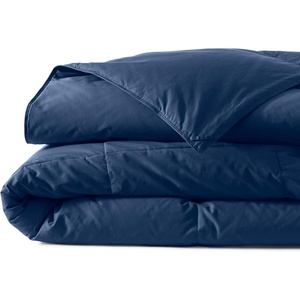 Lands’ End Solid Essential Pureloft Box Comforter Deep Sea Navy Full-Queen(Deep Sea Navy)