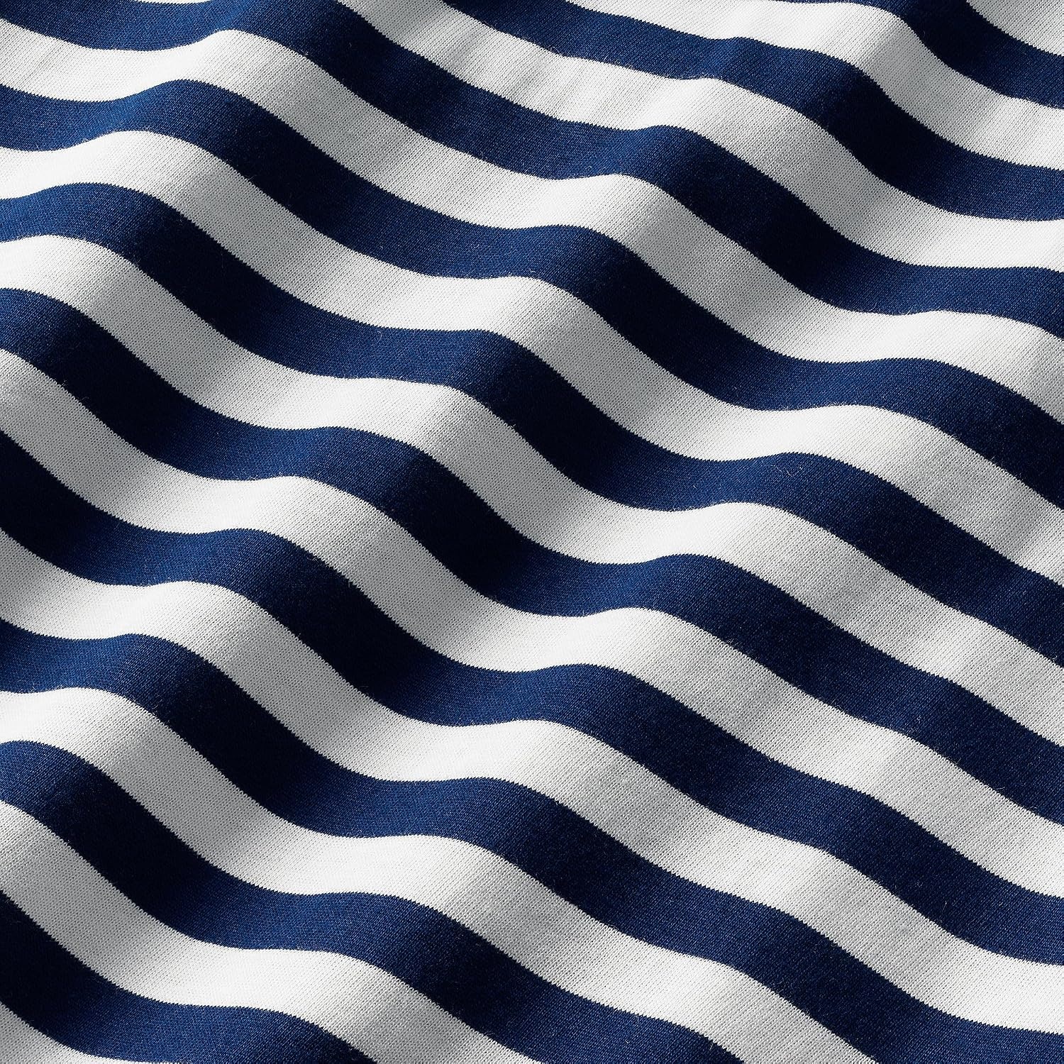 image:imageLands End Womens Supima VNeck TShirtDeep Sea Navy Even Stripe