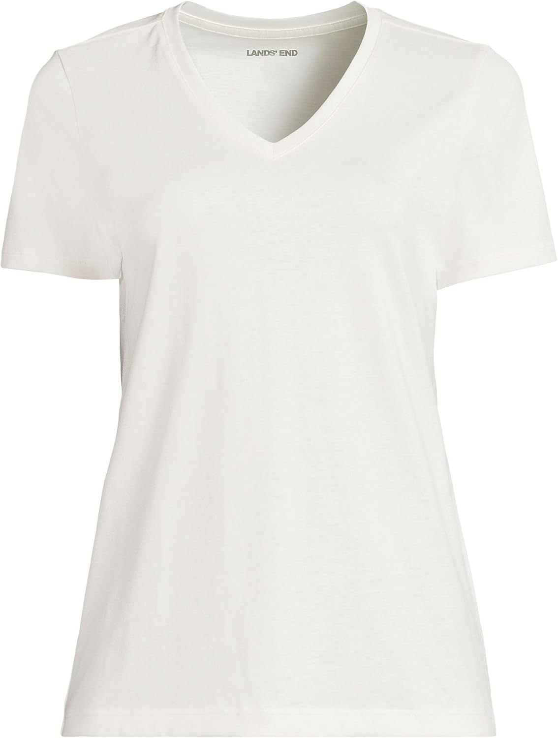 image:imageLands End Womens Supima VNeck TShirtIvory