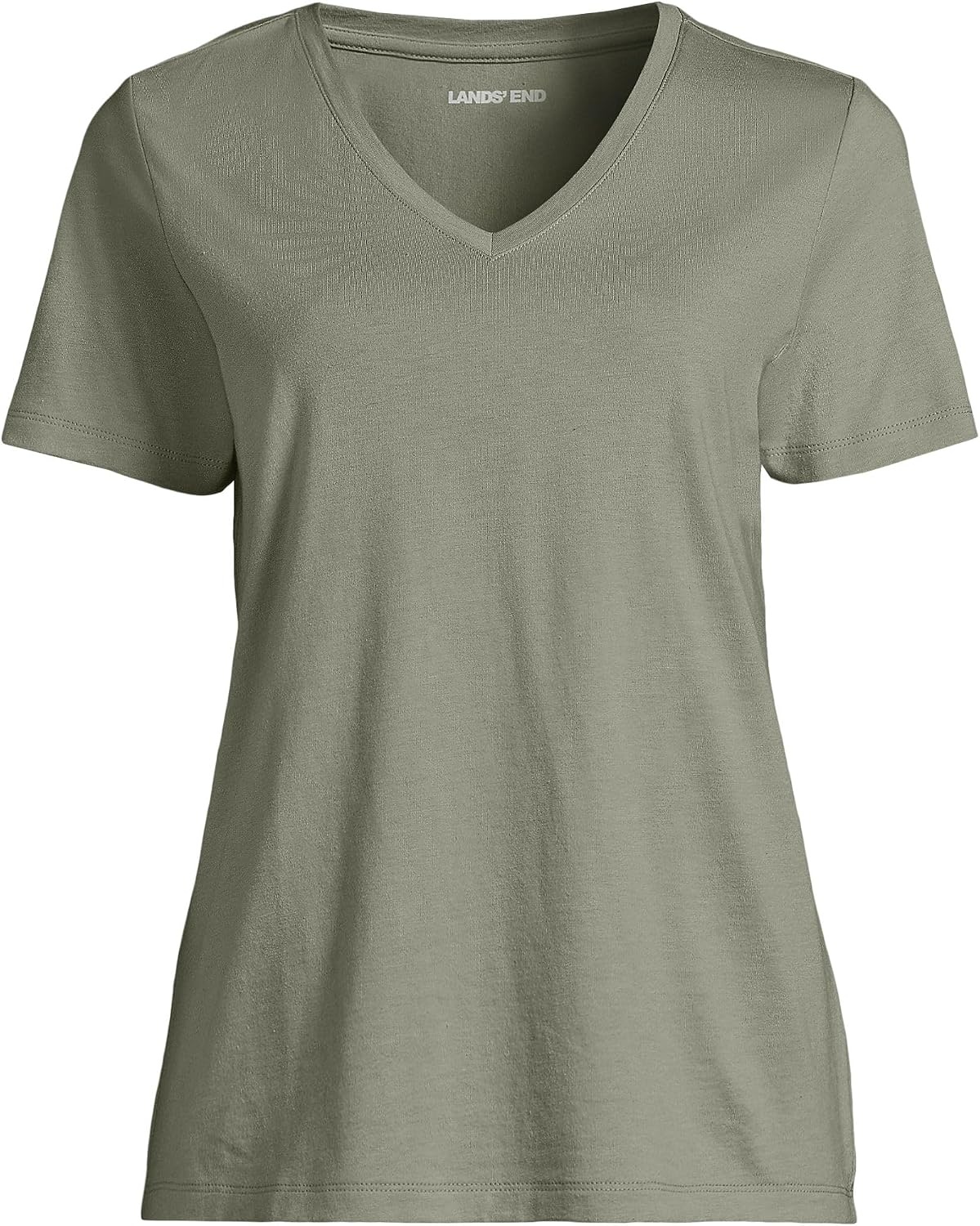 image:imageLands End Womens Supima VNeck TShirtSage