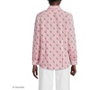 Lands’ End Women’s Pinwale Cord Long Sleeve Shirt(Classic Cherry Stripe)