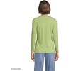 Lands’ End Women’s Plus Size Lightweight Jersey Skimming Long Sleeve Crew Neck T-Shirt(Winter Pear Narrow Stripe)