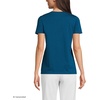 Lands’ End Women’s Supima V-Neck T-Shirt(Baltic Teal)