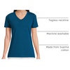 Lands’ End Women’s Supima V-Neck T-Shirt(Baltic Teal)