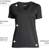 Lands’ End Women’s Supima V-Neck T-Shirt(Black)