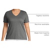 Lands’ End Women’s Supima V-Neck T-Shirt(Charcoal Heather)